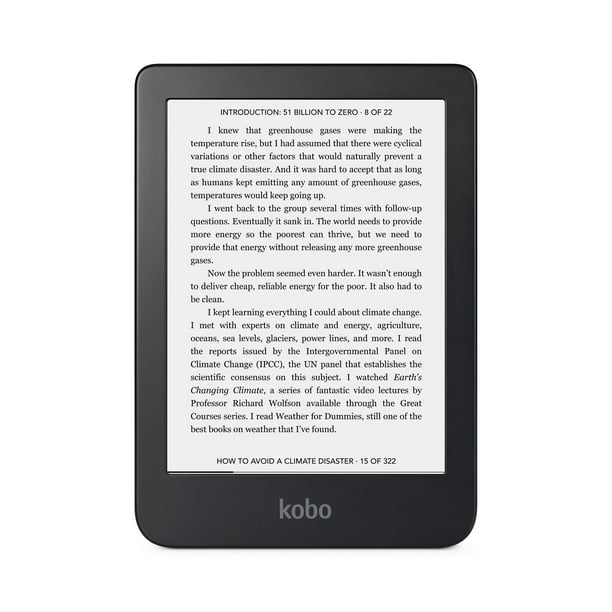 Kobo Clara 2E HD eReader 6" GlareFree, HD Carta E Ink Touchscreen Display, Waterproof