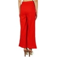 thumbnail image 5 of Bimba Womens Rayon Palazzo Pants Back Elastic Waist Full-Length Pajamas, 5 of 5
