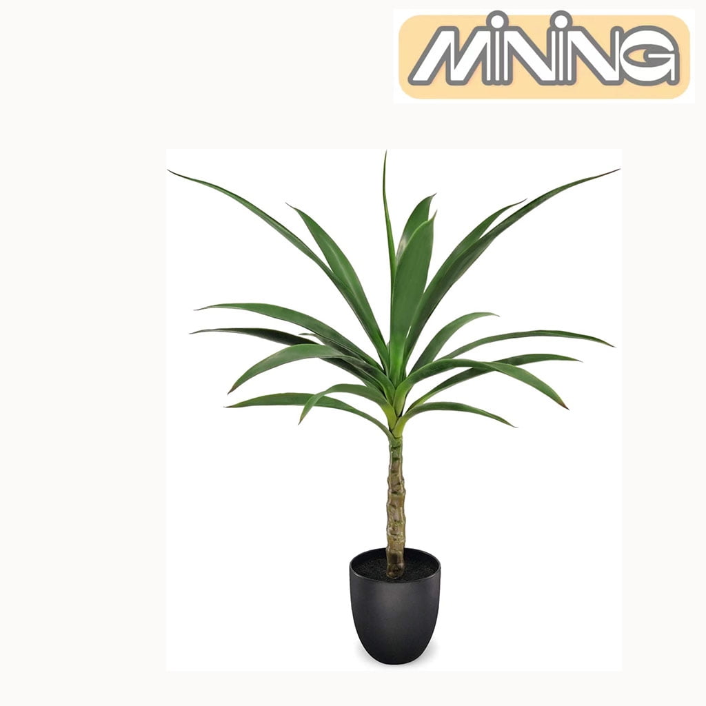 Fake Trees, Artificial Agave Plant with Plastic Pot Faux Trees Indoor