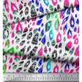 thumbnail image 3 of Soimoi Velvet Fabric Leopard Animal Skin Printed Craft Fabric by the Yard 58 Inch Wide, 3 of 3