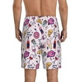 thumbnail image 3 of Naloa Wine Men's Short Pajama Pants, Lounge Comfort Shorts with Elasticized Waistband and Side Pockets - 3X-Large, 3 of 9