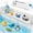 White, variant on HBK Splash Guard for Bathtub - Green 31.5 Inch Silicone Water Guard with 11 Suction Cups, Toy Storage Tray for Toddlers, No Mess Bath Solution,1-pack
