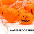 thumbnail image 6 of putnchl Halloween Decorations Pumpkin String Lights - 10 LED 5 FT 3D Cute Waterproof Orange Jack-O-Lantern Battery Operated Lights, 2 Modes Steady/Flickering Light for Indoor Outdoor Party Decor, 6 of 7
