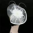 thumbnail image 5 of IDALL Fascinators Hats Tea Party Hats Women Girl Fascinators Hair Clip Hairpin Hat Feather Cocktail Wedding Tea Party Party Hats Fascinator Headband White One Size, 5 of 9