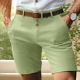 thumbnail image 4 of ZenCart Men Shorts Mid-rise Buttons Zipper Fly Solid Color Shorts with Pockets Straight Leg Summer Casual Shorts Daily Wear, 4 of 8