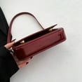 thumbnail image 6 of Yibooy Women Chic Single Shoulder Bag Solid Color PU Leather Evening Bag (Red), 6 of 10