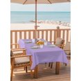 thumbnail image 2 of Outdoor Table Cloth with Umbrella Hole and Zipper, Purple Waterproof Rectangle Tablecloth 54"x80", Modern Pure Lavender Purple Washable Table Cover for Outside Party Patio Picnic, 2 of 8