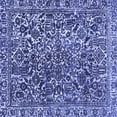 thumbnail image 1 of Ahgly Company Machine Washable Indoor Square Abstract Blue Modern Area Rugs, 6' Square, 1 of 4