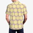 thumbnail image 4 of Daiia Yellow Lemon Slices Pattern Men’s Polo Shirts,Solid Deck Shirt,Classic Fit, Breathable Cotton Polo for Casual and Sport Wear-3X-Large, 4 of 9