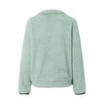 thumbnail image 4 of Lightweight Sweaters for Women Solid Color Half Zip Long Sleeved Pullover Fall Tops,Green,M, 4 of 9