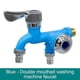 thumbnail image 1 of Dual Control Double Outlet Water Tap 1/2" Universal Interface Plastic Faucet Home Bathroom Hose Irrigation Quick Connector, 1 of 4
