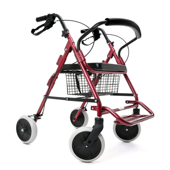 Andadera Rollator Hibrida con Descansapies HILPHY MEDICAL de Aluminio