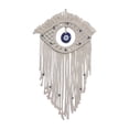 thumbnail image 1 of Ilios Innova | Tapiz Colgante de Algodón Boho Ojo Turco Azul Tejido a Mano, Decoración de Pared, Beige con Detalles en Azul, Amuleto Protector para Hogar, Sala, Dormitorio., 1 of 9