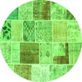 thumbnail image 1 of Ahgly Company Indoor Round Patchwork Green Transitional Area Rugs, 8' Round, 1 of 1