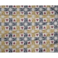 thumbnail image 4 of oneOone Polyester Lycra Fabric Check & Triangle Ikat Printed Craft Fabric BTY 56 Inch Wide, 4 of 4