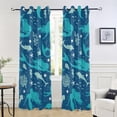 thumbnail image 6 of Blackout Window Cover for Bedroom & Living Room, 84" Mermaid Dolphin Ocean Elements Drapes for Sliding Glass Grommet Window Curtains Privacy Protect Room Darkening Single Panel Curtain, 6 of 7