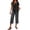 35#Black, variant on Summer Outfits Two Piece Sets for Women Capri Set Casual Summer Wide Leg Crop Pants and Top Matching Suits Camel 2XL