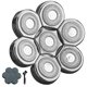 thumbnail image 1 of Cabezales De Repuesto VRMETA Plata Cuchillas Afiladas Para Afeitadora Rotativa Eléctrica 7 Cabezas, 1 of 7