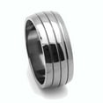 thumbnail image 2 of 8MM Comfort Fit Titanium Wedding Band Grooved Dome Ring (Size 8 to 15), 2 of 3