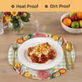 thumbnail image 4 of Spring Flowers Round 13 Inch Placemats Set of 8, Seasonal Botanical Garden Florals Plaid HeatResistant Non Slip Place Mats for Dining Table, Wipeable Braided Kitchen Table Mats for Housewarming, 4 of 9