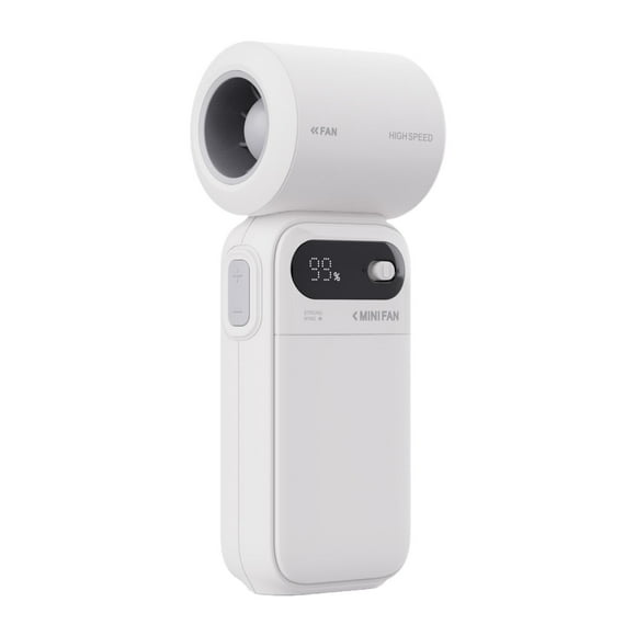 Ventilador portátil de bolsillo, 4 velocidades, ajustable, mini ventilador, recargable. Blanco