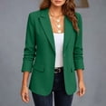 thumbnail image 7 of Yanchicy Blazer for Women Lapel Collar Long Sleeve Two Button Work Office Jacket Solid Color Business Casual Dressy Outerwear With Flap Pockets For Daily Commute Interview Going Out Outfits, 7 of 7