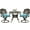 Ocean Blue, variant on VIVIJASON 3-Piece Patio Bistro Set, Outdoor All-Weather Cast Aluminum Furniture Dining Set, Include 2 Swivel Chairs and 34.5" Round Table w/Umbrella Hole for Balcony, Lawn, Garden (Red Cushion)
