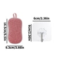thumbnail image 2 of 4 PCS Reusable Dish Sponge Microfiber Scouring with 2 Sticky Hooks Hangable Absorbent for Kitchen Cleaning, 2 of 8