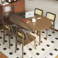 thumbnail image 3 of Wooden Round Dining Table Telescopic Oval Folding Household Eating Dining Tables Simple Mesa Comedor Restaurant Furniture QF50DT My Lux Decor Round, 3 of 14