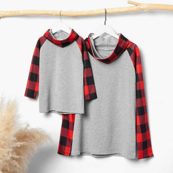 Odeerbi Mommy And Me Tops Matching Outfits Matching Family Sets Christmas Casual Printed Top Outfits Home Wear Christmas Parent Child Outfit