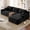 Black-Check, variant on EnHomee Modular L-Shaped Couch for Livingroom Convertible Cloud Sofa Boneless Sectional Couch for Home, Grey(Corduroy)