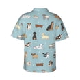 thumbnail image 4 of Xecao Dog Pets print Hawaiian shirt - a stylish short-sleeve button-down for men, perfect for casual beach and tropical outings., 4 of 9