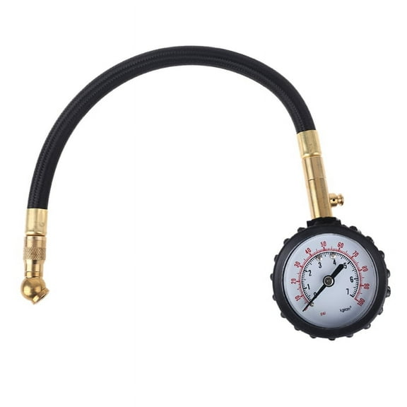 Accurate Heavy Duty Tire Gauge with Rubber Hose for Any Car Truck Tire Pressure Measuring Instrument for Vehicles