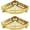 Gold, variant on Bathroom Corner Shelf Shower Caddy 2 Pack, No Drill 304 Stainless Steel Shower Organizer with 2 Hooks (Chrome)