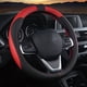 thumbnail image 1 of Funda de volante universal en piel de microfibra negra y roja, 1 pieza, transpirable y antideslizante, 38cm, suave y cómoda, funda de volante duradera, 1 of 5