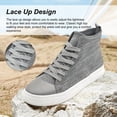 thumbnail image 4 of Men's Women's Knit High Top Sneakers Breathable Lightweight Fashion Casual Walking Shoes Air Mesh Upper Sneakers, 4 of 7