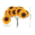 thumbnail image 2 of Raindrops 100pc Paper Sunflower Bouquet for Wedding Decor - Orange, 2 of 7
