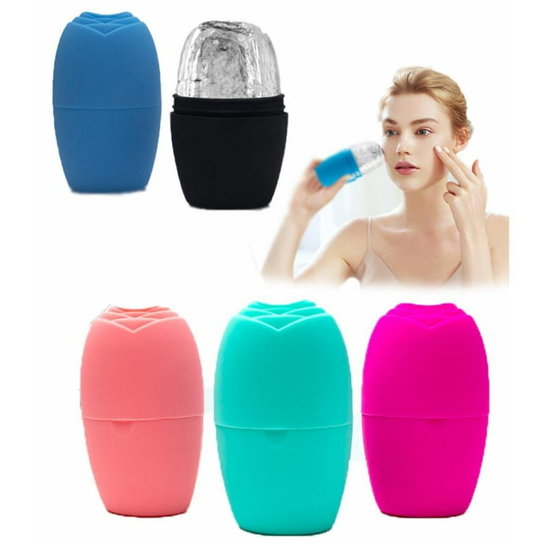 Skin Care Beauty Lifting Contouring Tool Silicone Ice Cube Trays Ice Globe Ice Balls Face Massager Facial Roller Reduce Acne Pink