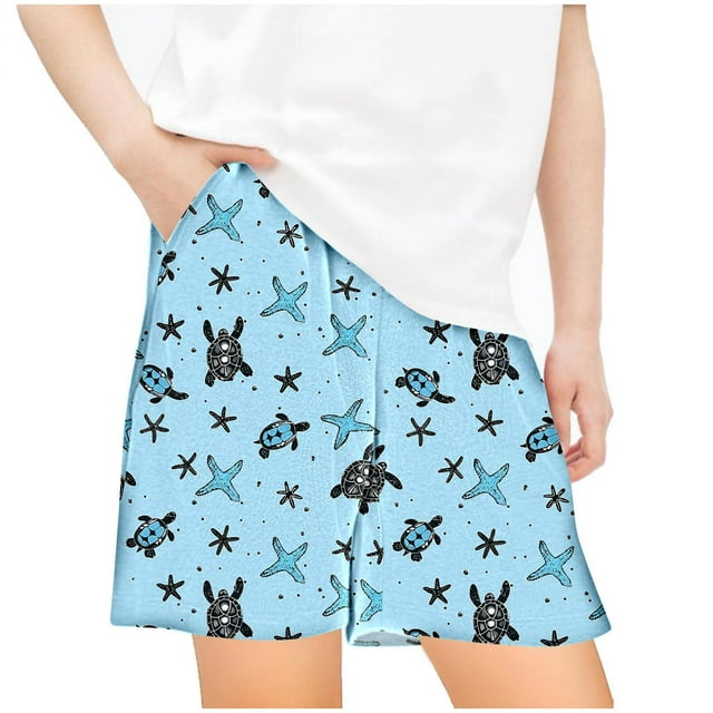 Odeerbi 5-14 Años Niños Niñas Pantalones Cortos de Estampado Tropical Hawaiano Pantalones de Baño En Seco Rápido Pantalones Cortos de Tabla de Playa Pantalones Cortos Deportivos