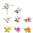 thumbnail image 2 of Matsuzay 5X flor artificial planta falsa decoración de boda adorno multiusos de larga duración decoración de jardín y oficina Decoración Púrpura, 2 of 6
