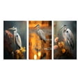 thumbnail image 2 of Designart "Wildlife Photography White Heron Portrait II" Animals Heron Wall Art Set Of 3 - Heron White Canvas Set For Living Room Decor, 2 of 6