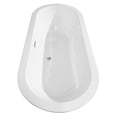 thumbnail image 4 of 68" Center Drain Soaking Tub in White with Brushed Nickel Drain, 4 of 5