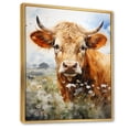 thumbnail image 2 of Designart "Cow Petals landscape III" Animals Floater Framed Wall Decor, 2 of 7