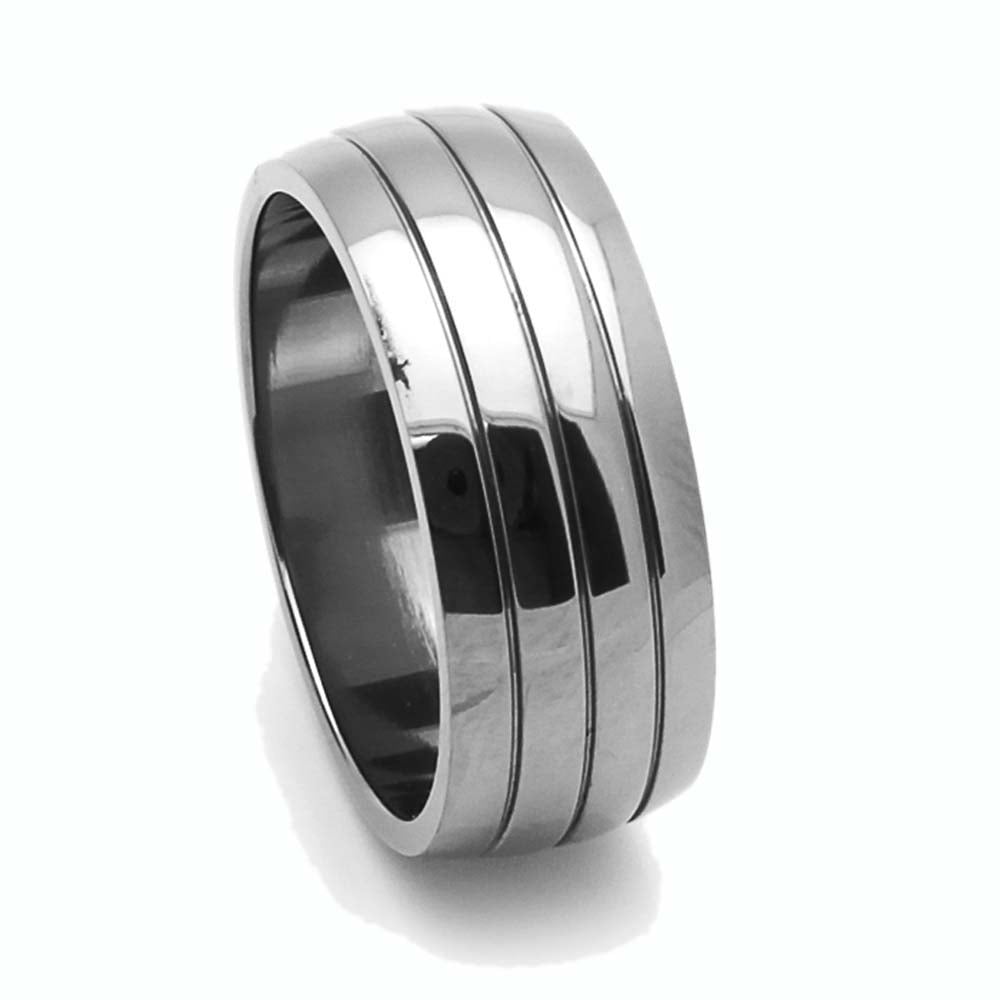 Details about   Stainless Steel Antiqued and Brushed with CZ Twisted 9 MM Wedding Band 