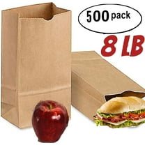 pizety brown paper lunch bags large 500 count 8 lb brown paper sacks lunch sandwich brown paper bags 8 Pound Lunch Bags Party Bags Pack of 500 brown lunch bags bulk