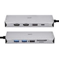 thumbnail image 5 of Monoprice 12-in-1 Dual-HDMI + VGA MST Triple Monitor Docking Station, Dual 4K HDMI, VGA, 5Gbps USB‑A, Gigabit Ethernet, SD/MicroSD Readers, 100W PD, 3.5mm Dual Audio/Microphone Jack, 5 of 6