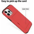 thumbnail image 3 of for iPhone 13 Case with Card Holder,for iPhone 13 Wallet Case Anti-Scratch Dual Layer Hidden Pocket Phone Case Shockproof Cover Compatible with for iPhone 13 5G-Red, 3 of 12