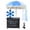 Blue, variant on WinSpin 24" Modular Prize Wheel Tabletop w/ Palm Springs Pink Fringe Umbrella for Outdoor Pop-up Shop Craft Booth