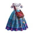 thumbnail image 1 of Disfraz de Disney Mirabel Isabela para niñas, vestido de princesa, traje de Cosplay, Encanto, Carnaval, fiesta de cumpleaños, corona, ropa, bolso, Encanto, 1 of 5