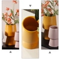 thumbnail image 2 of LEORX Yellow Ceramic Vase for Home Use Elegant Design for Flower Arrangement and Storage, 2 of 8